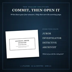 The sealed solution's warning page, beside the scoring ladder for your solve: Juror, Investigator, Detective and Archivist. Which of you did the ruling fool?