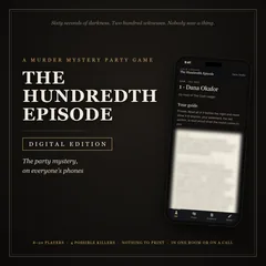 Animated cover of The Hundredth Episode digital edition. The cover stays lit while the phone on it flickers and goes dark, shows The lights are out and counts down from 60, then reads Lights up, before the phone returns to Dana Okafor's character screen.